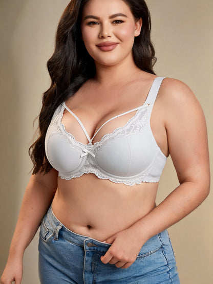 Minimizer & Uplift Design Adjustable Lace Underwire Bra