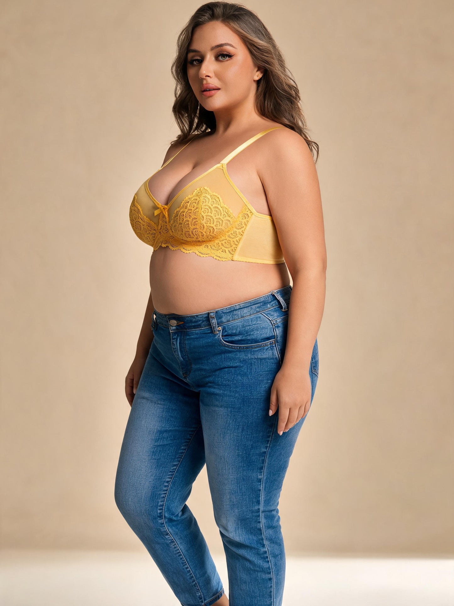 Reathable Memory Wire & Shaping Ultra-thin Lace Bra