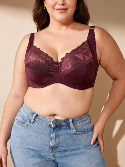 G Cup Thin Underwire Bra with 3-Hook Back Closure & Side Smoother Bra