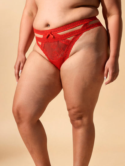 Pure Color Seamless & Breathable Hot Lace Panty