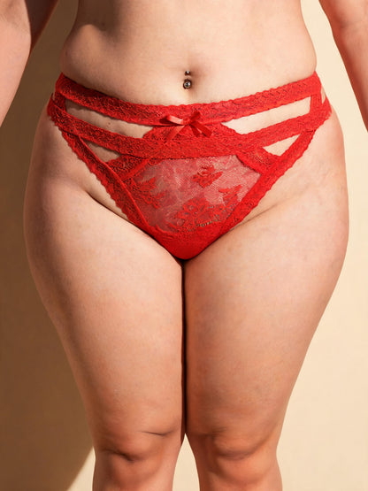 Pure Color Seamless & Breathable Hot Lace Panty