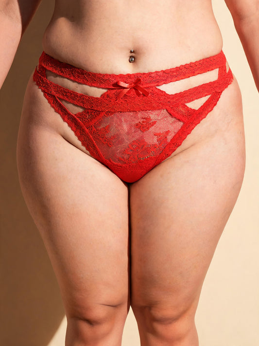 Pure Color Seamless & Breathable Hot Lace Panty
